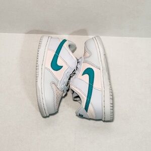 Nike Dunk Low (TD) Football Grey Mineral Teal Pearl Pink 7c